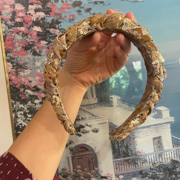 Curried Myrrh x Anthropologie gold poetry headband